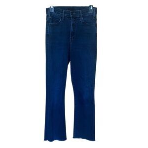 Mother The Hustler Ankle Fray Night In Paris Bootcut Dark Wash Sz 27 #778